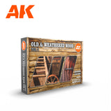 AK Interactive - 3 Gen Sets - Old & Weathered Wood Volume 1
