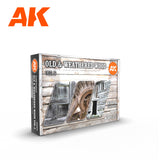 AK Interactive - 3 Gen Sets - Old & Weathered Wood Volume 2
