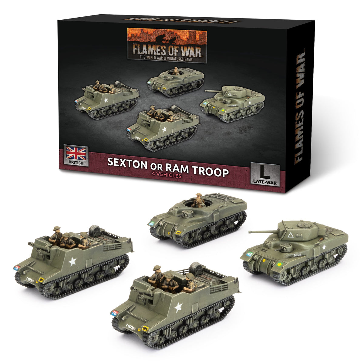 Flames Of War - British: Sexton or Ram Troop