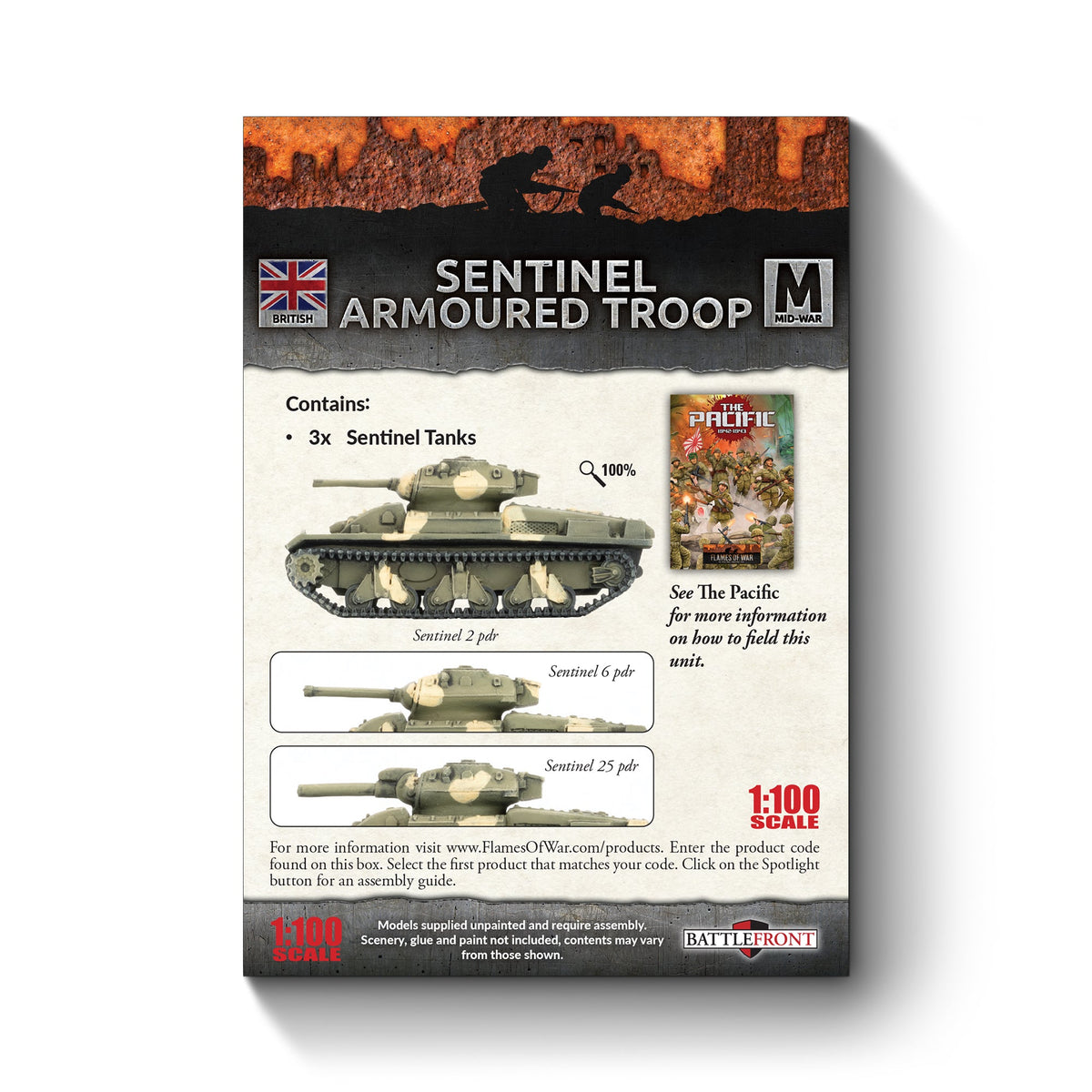 Flames Of War - British: Sentinel Armoured Troop