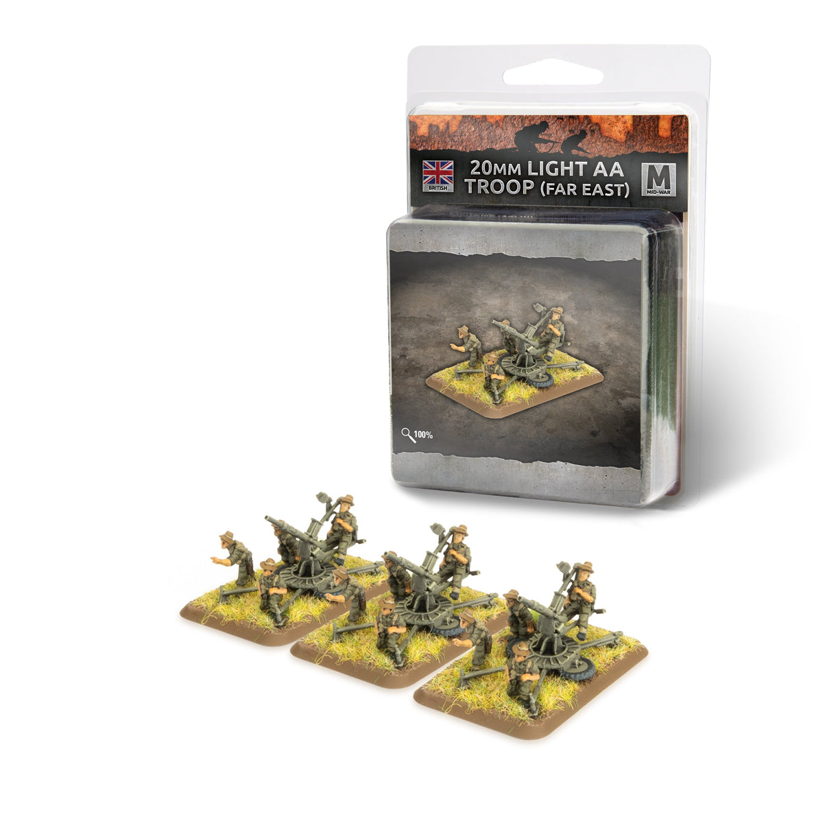 Flames Of War - British: 20mm Light AA Troop (Fast East)