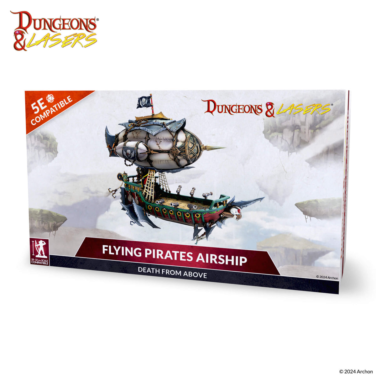 Dungeons & Lasers: Miniatures - Deuslair: Flying Pirates Airship