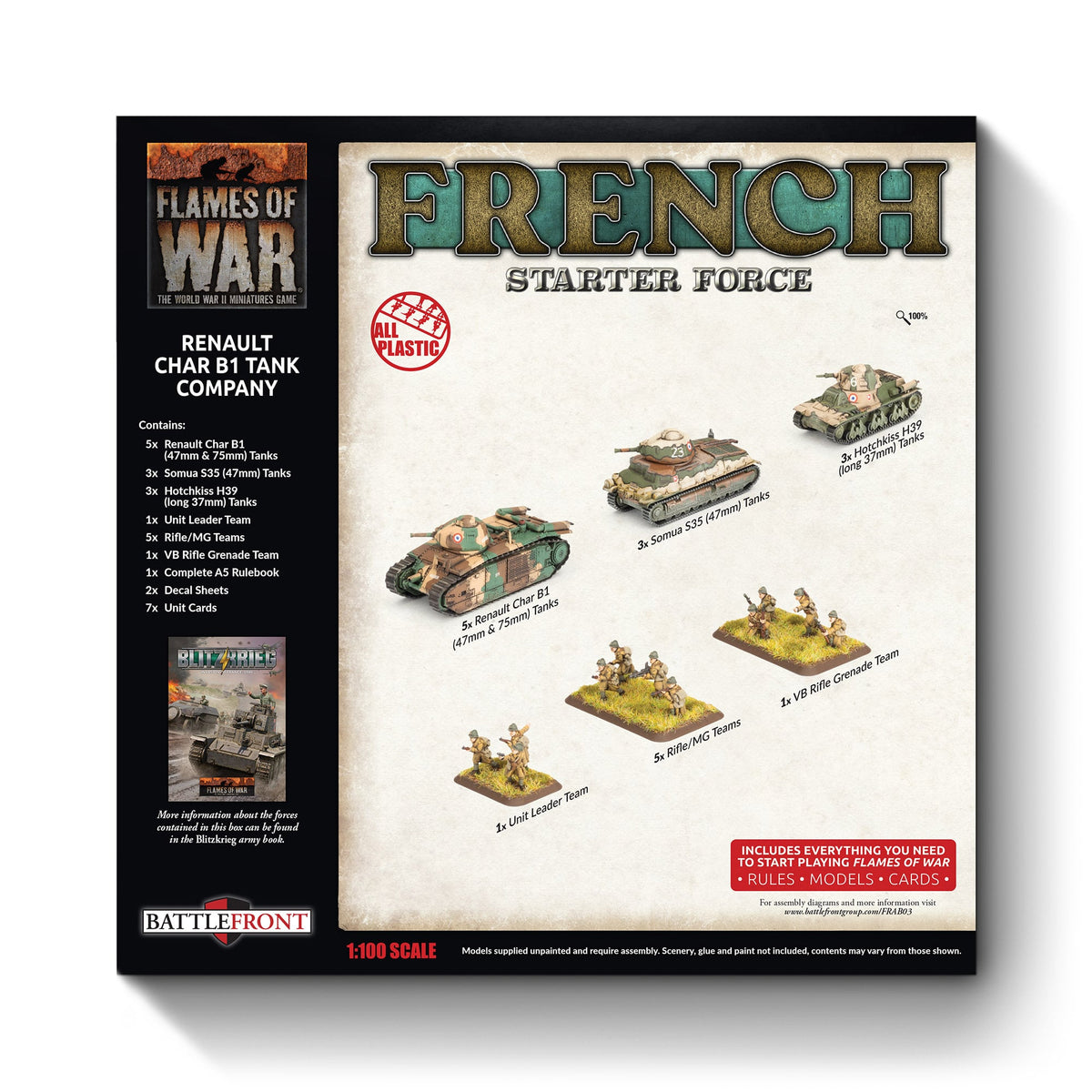 Flames Of War - French Starter Force: Renault Char B1 Tank Company