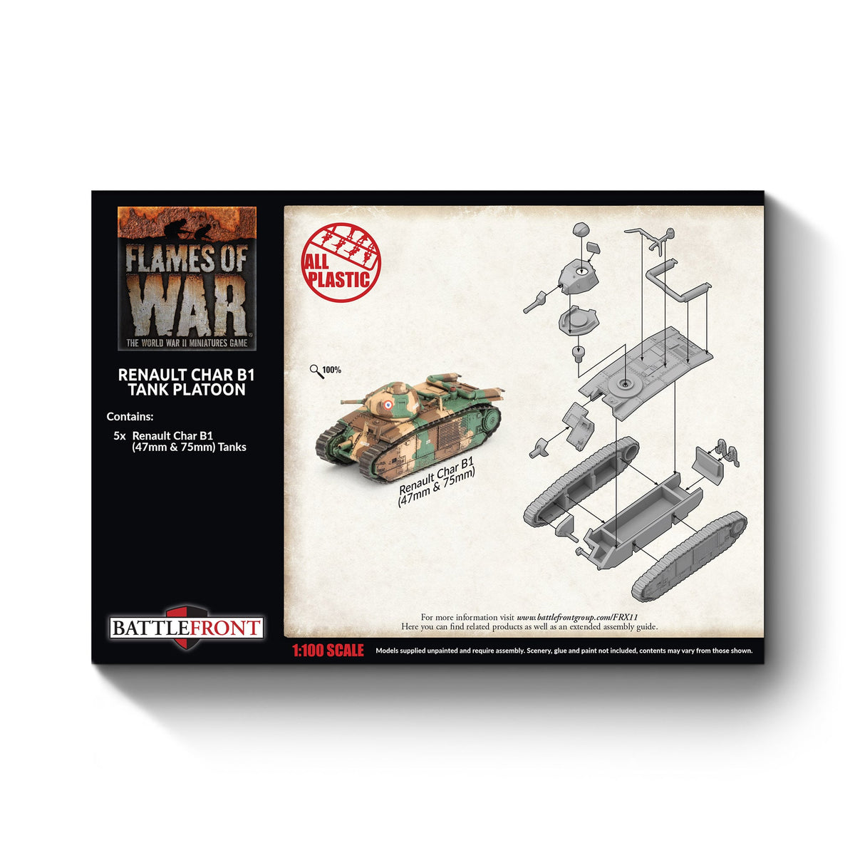 Flames Of War - French: Renault Char B1 Tank Platoon