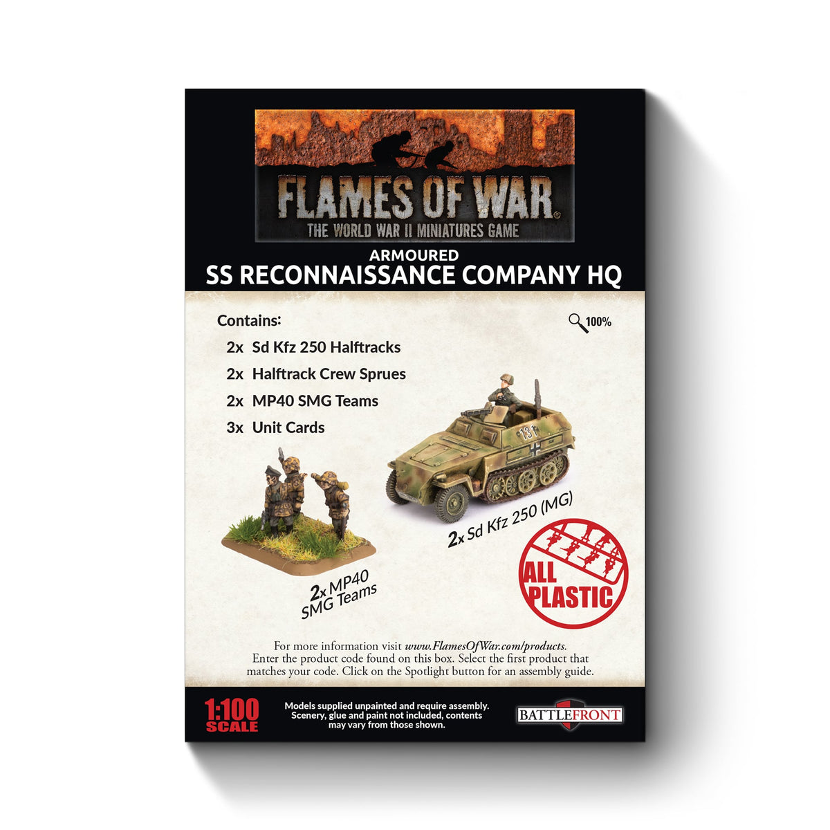 Flames Of War - German: Armoured SS Reconaissance Company HQ