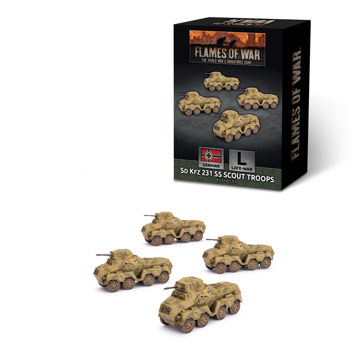 Flames Of War - German: Sd Kfz 231 SS Scout Troops