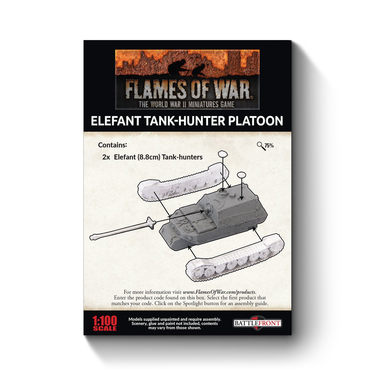 Flames Of War - German: Elefant Tank-Hunter Platoon
