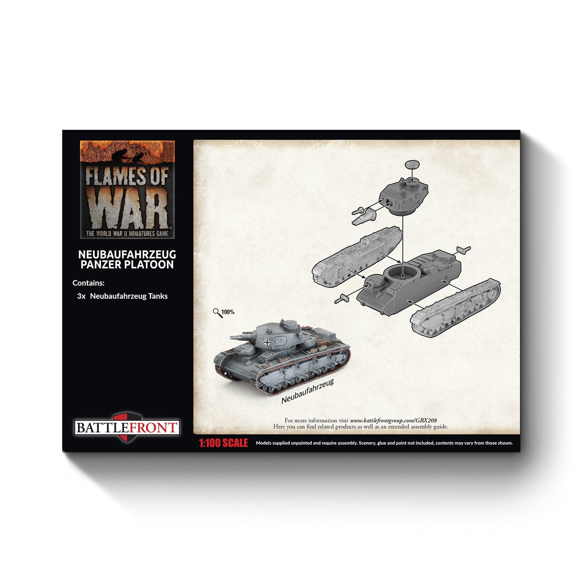 Flames Of War - German: Neubaufahrzeug Panzer Platoon