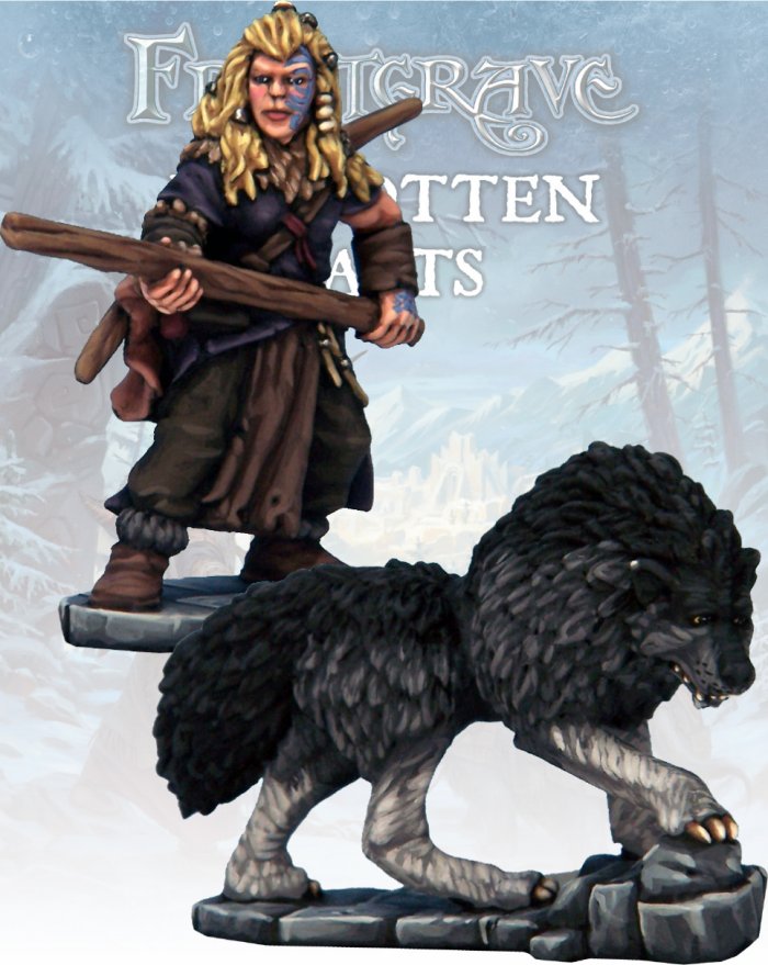 Frostgrave - Barbarian Tracker & War Hound