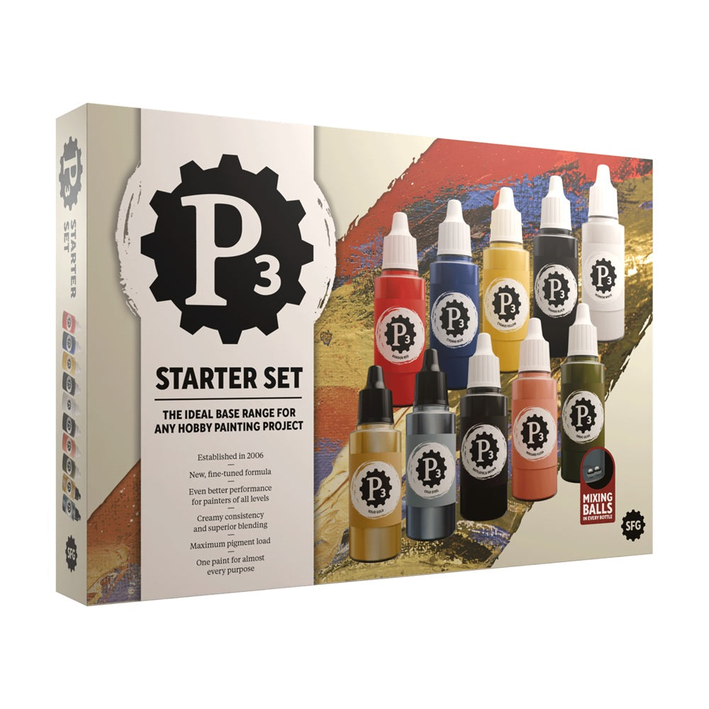 P3 Paints - Starter Box Of 10 Paints - Paint Set