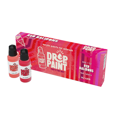 Scale 75 - Drop and Paints - Red Balloons Paint Set