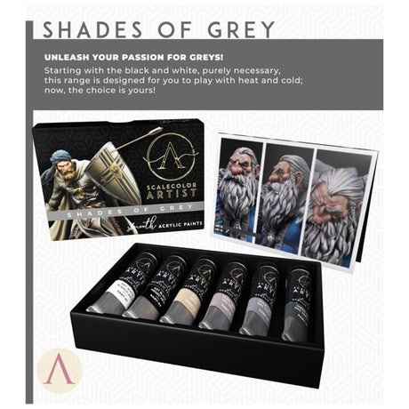 Scale 75 - Scalecolor Artist - Shades of Grey Paint Set