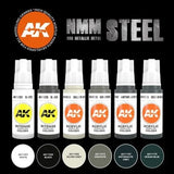 AK Interactive - 3 Gen Sets - Non Metallic Metal - Steel