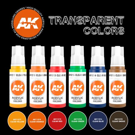 AK Interactive - 3 Gen Sets - Transparent Colors