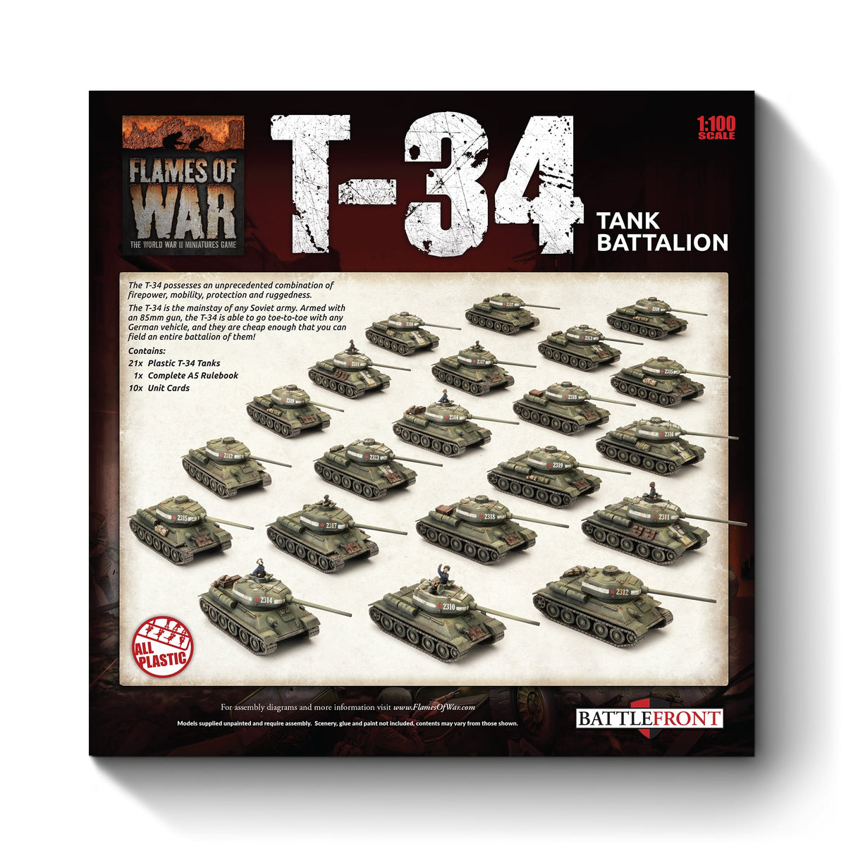 Flames Of War - Soviet Starter Force: T-34 Tank Battalion
