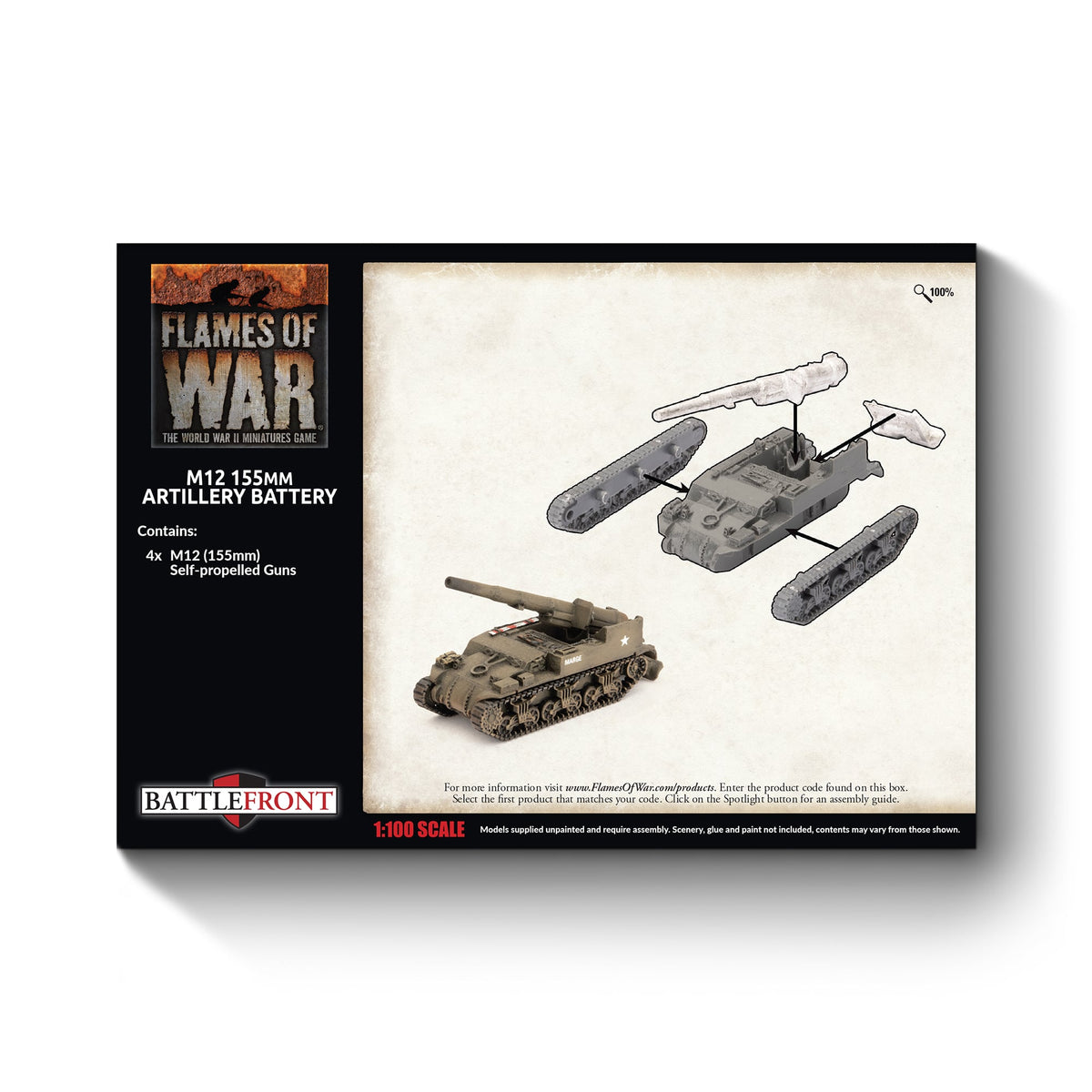 Flames Of War - American: M12 155mm Artillery Battery