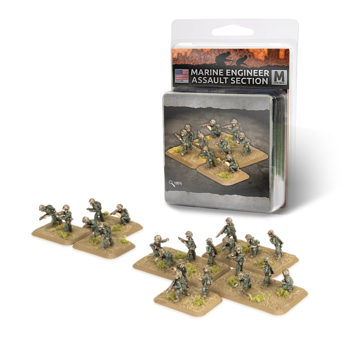 Flames Of War - American: Marine Engineer Assault Section