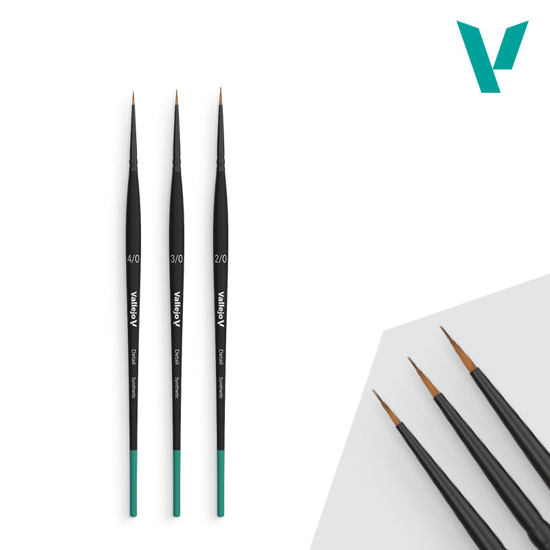 Vallejo - Hobby Brushes: Detail Definition Set - Synthetic (4/0, 3/0, 2/0)