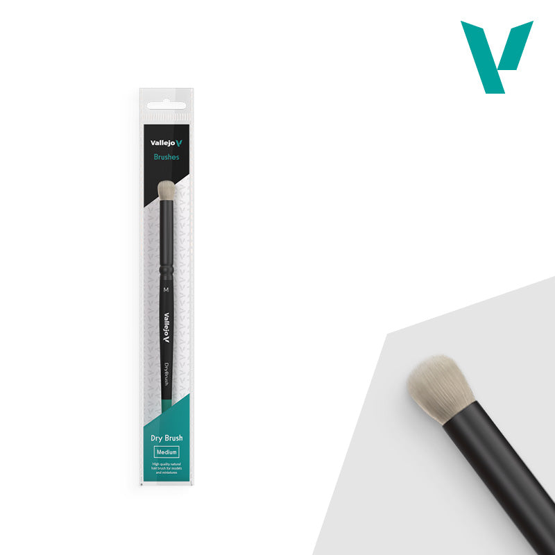 Vallejo - Hobby Brushes: Dry Brush Natural Hair Medium