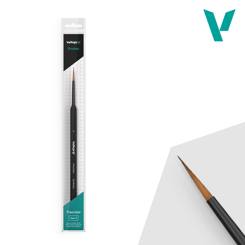 Vallejo - Hobby Brushes: Precision Round Synthetic Brush No. 3