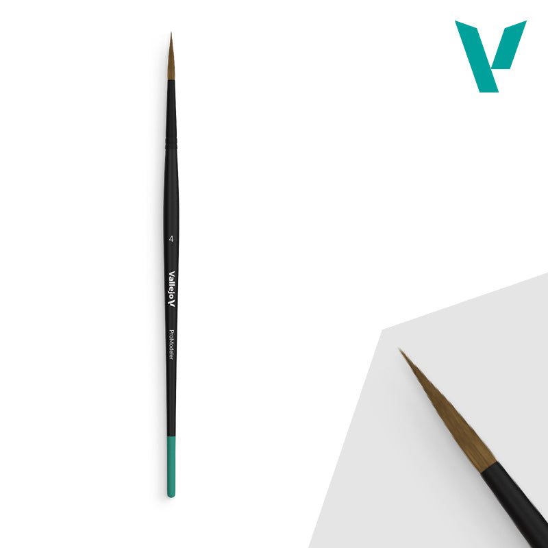 Vallejo - Hobby Brushes: Pro Modeler Natural Hair Round Brush No. 4