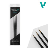Vallejo - Hobby Brushes: Pro Modeler Definition Set - Natural Hair (4/0, 3/0, 2/0)