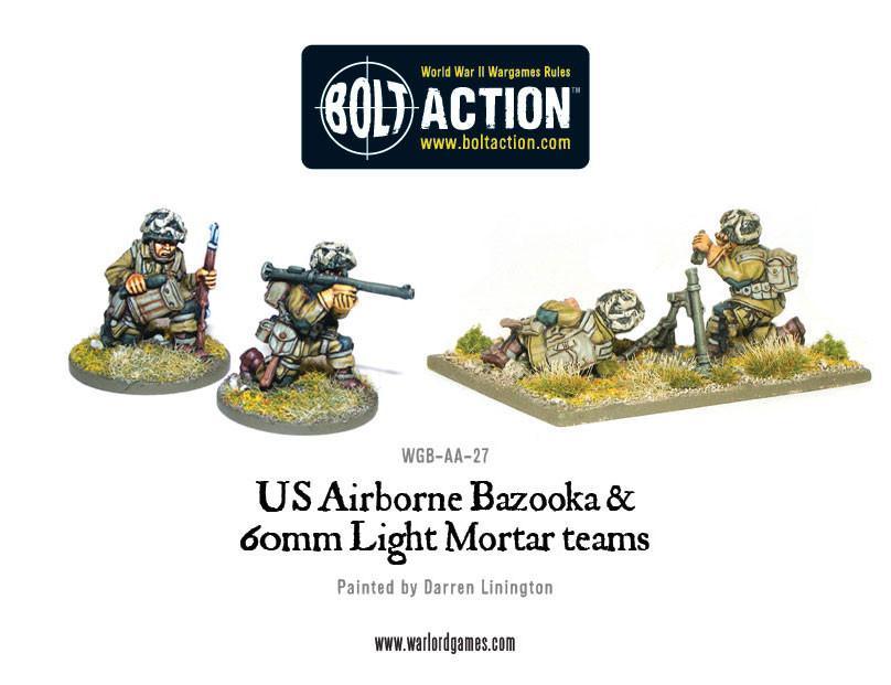 Bolt Action - US Airborne Bazooka and 60mm Light Mortar Teams