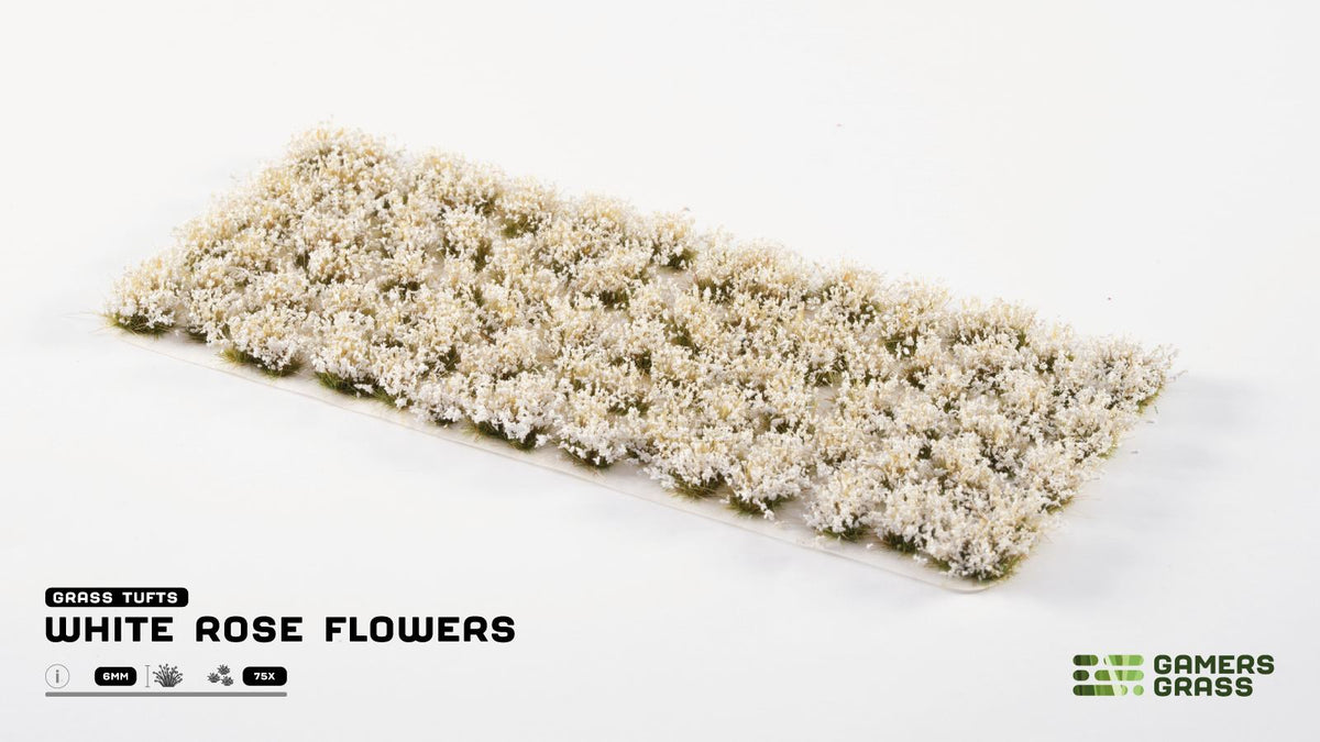 Gamers Grass - White Rose Flowers
